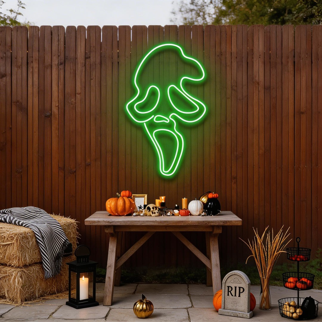 Scream Ghost Neon Sign