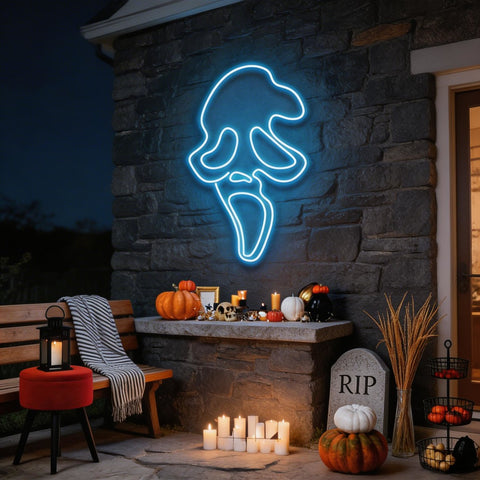 Scream Ghost Neon Sign
