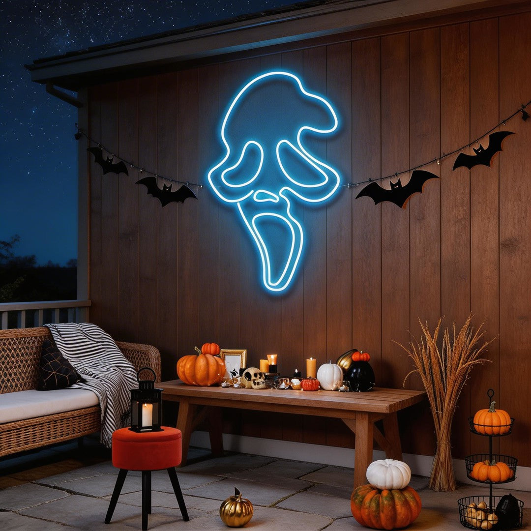 Scream Ghost Neon Sign