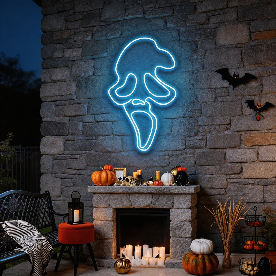 Scream Ghost Neon Sign