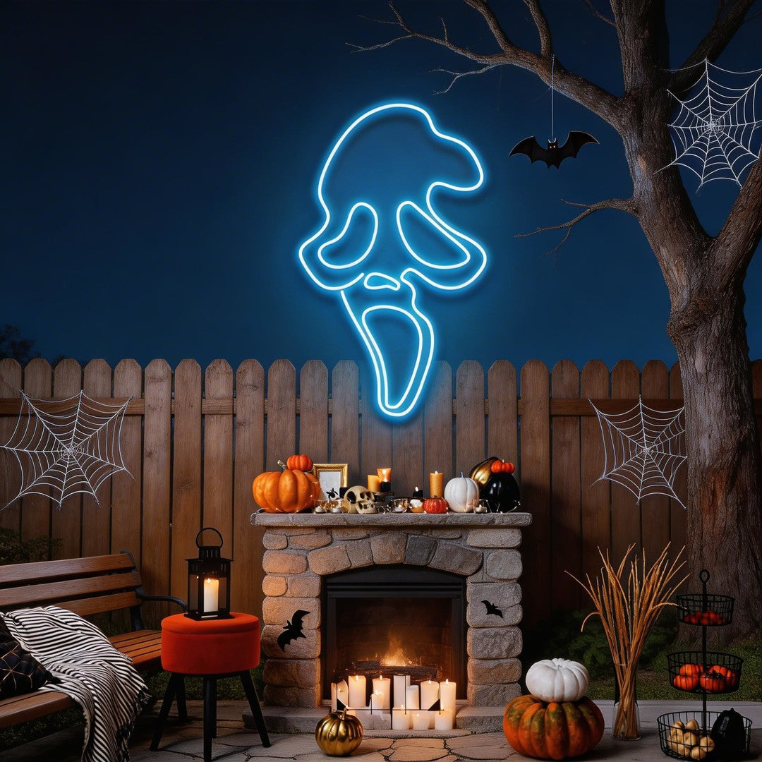 Scream Ghost Neon Sign