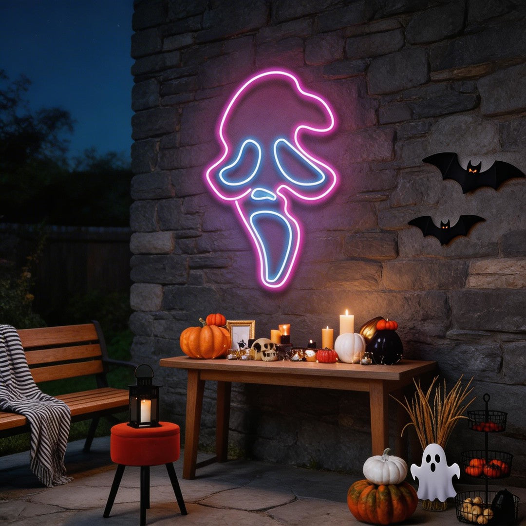 Scream Ghost Neon Sign