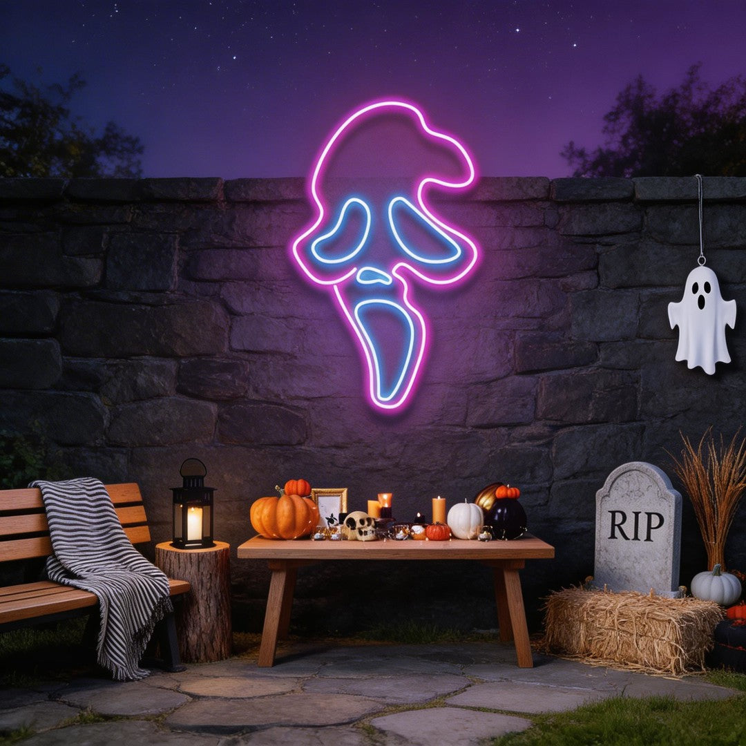 Scream Ghost Neon Sign
