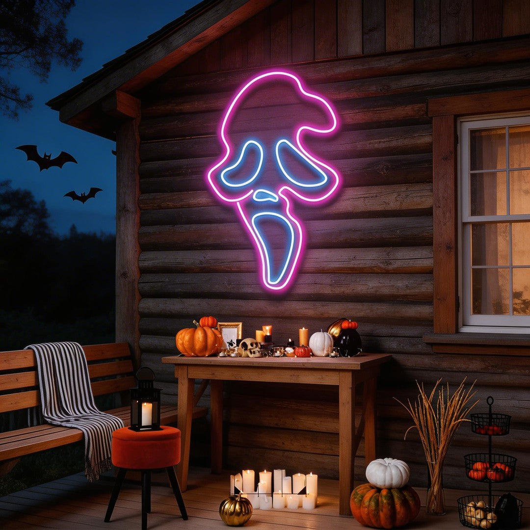 Scream Ghost Neon Sign