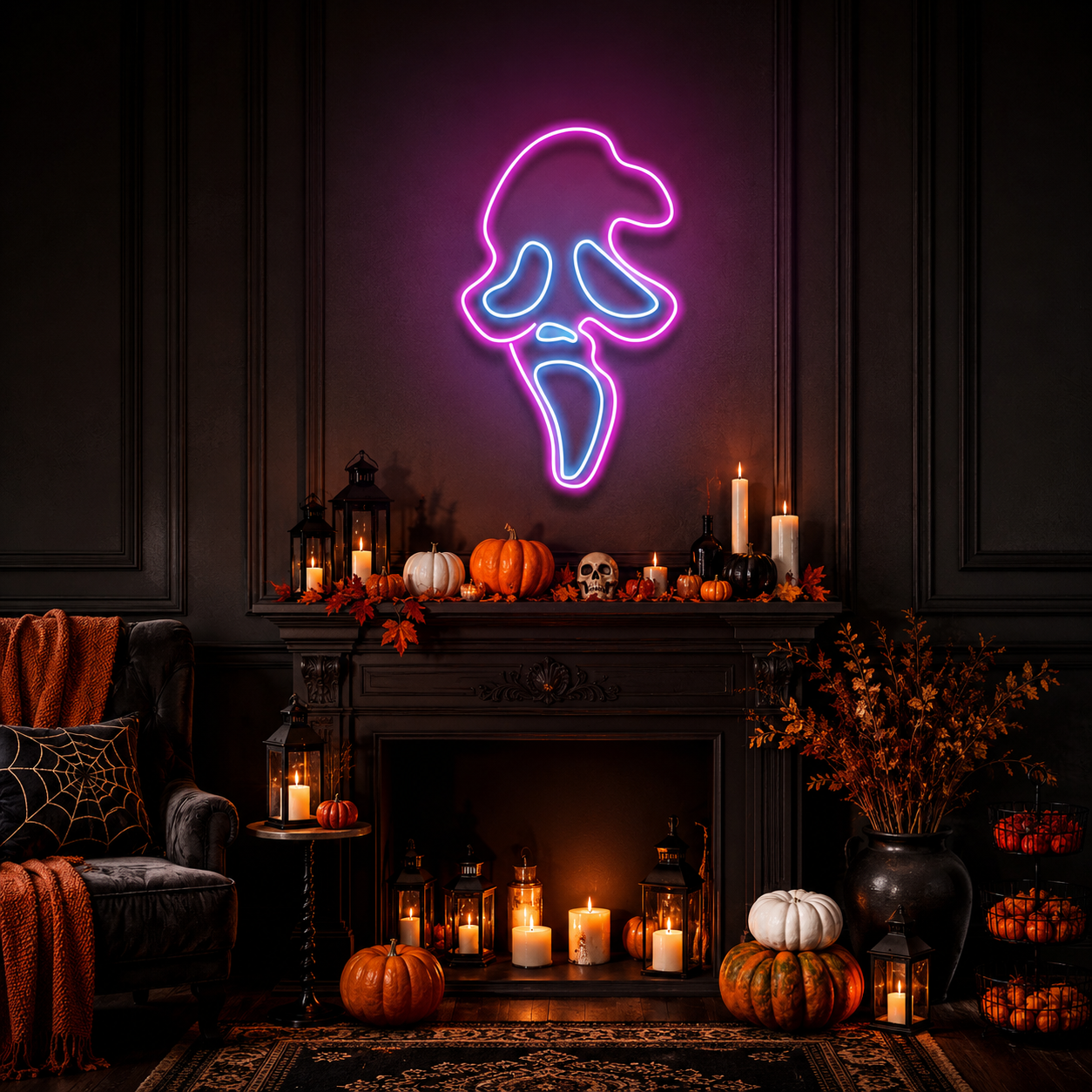 Scream Ghost Neon Sign