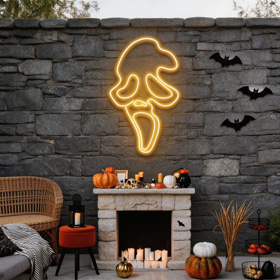 Scream Ghost Neon Sign