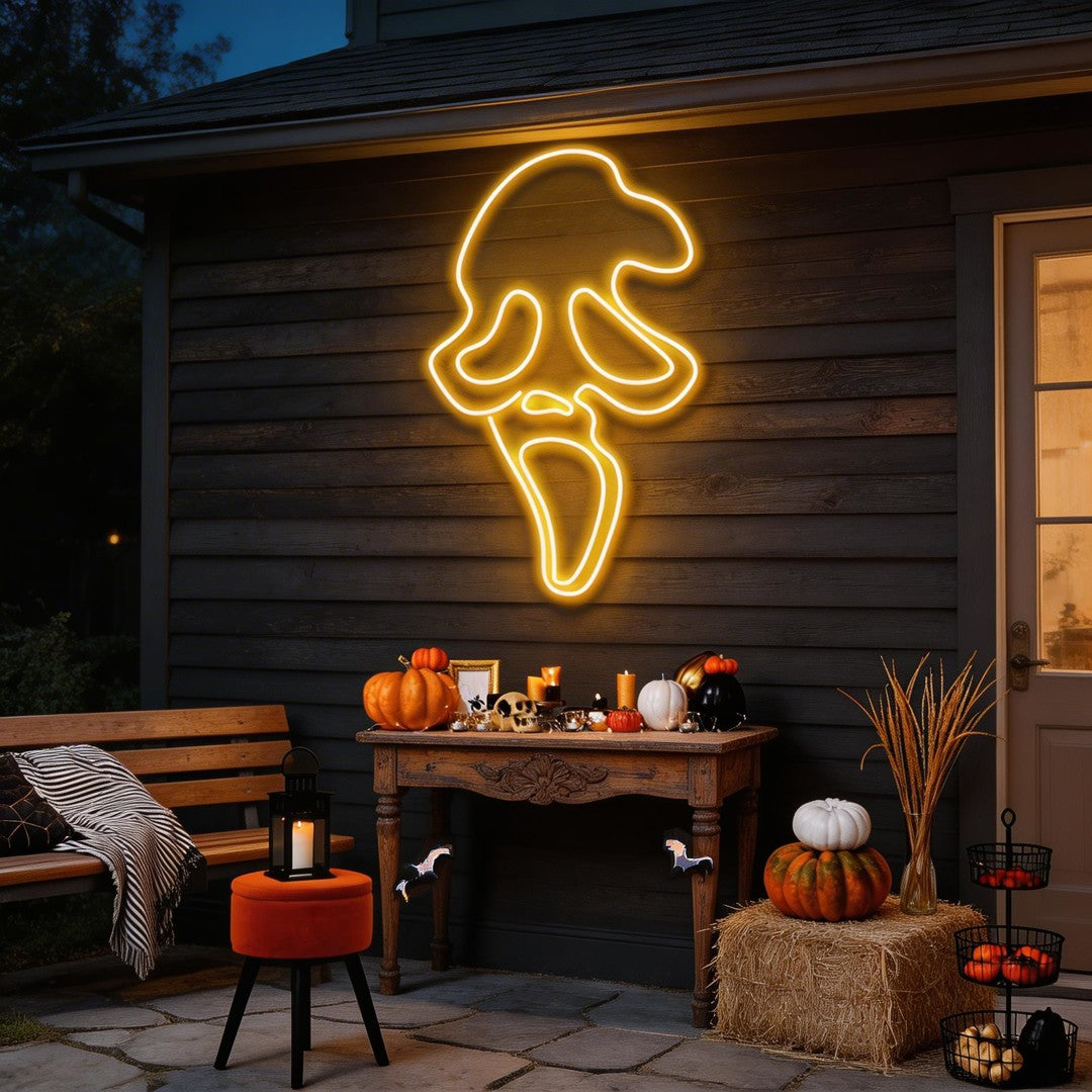 Scream Ghost Neon Sign