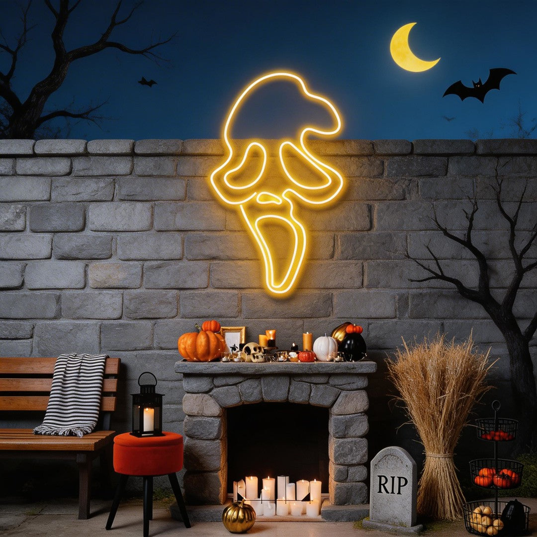 Scream Ghost Neon Sign