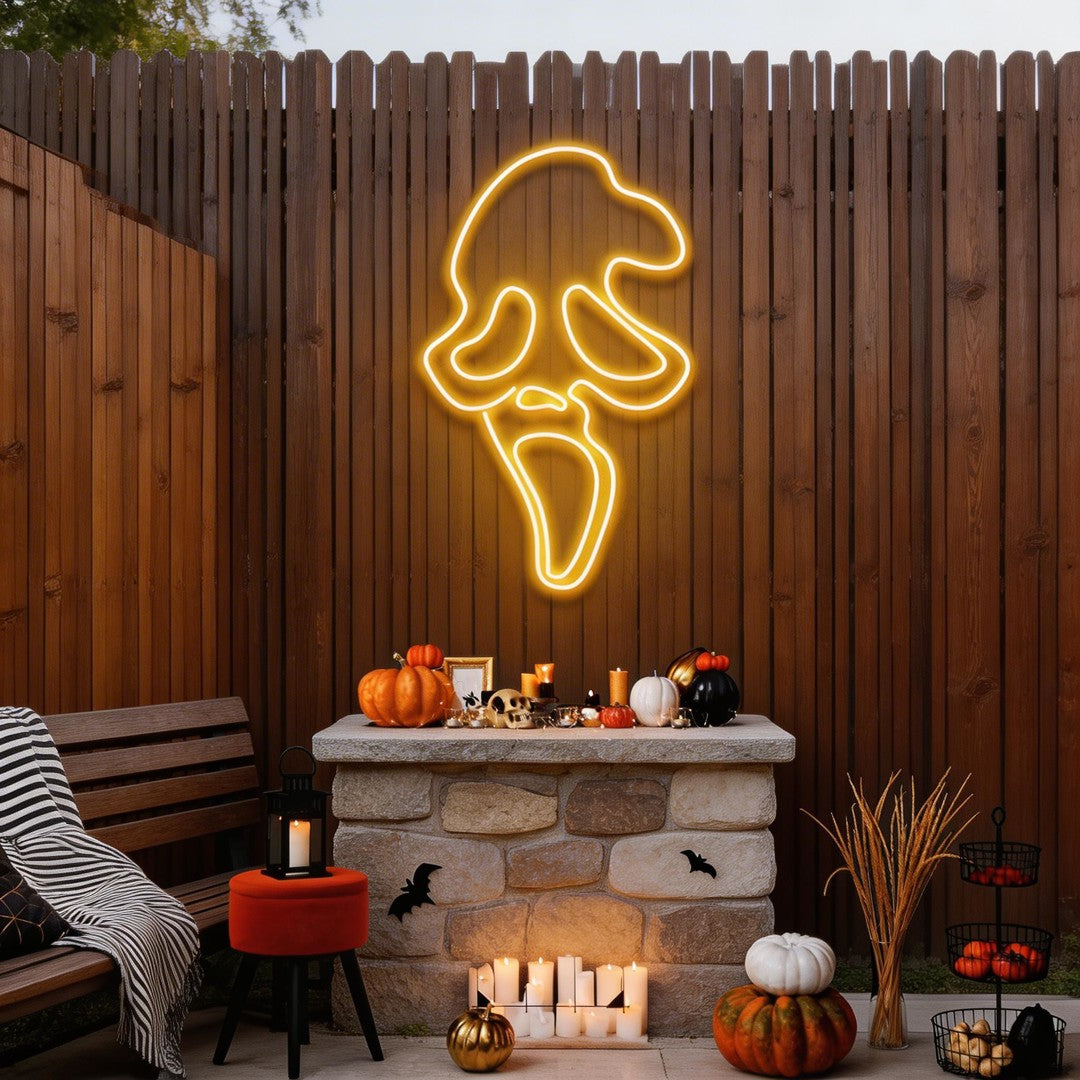 Scream Ghost Neon Sign