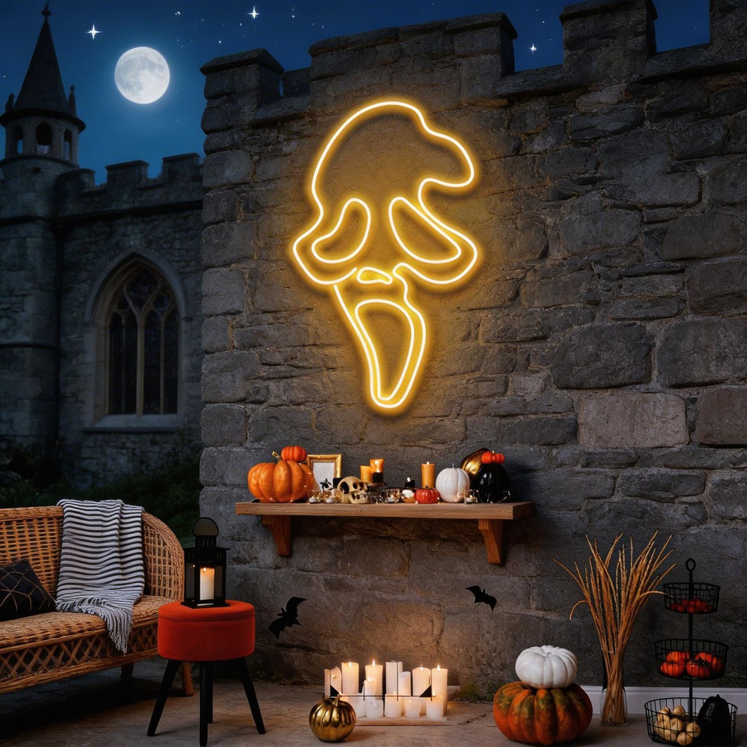 Scream Ghost Neon Sign