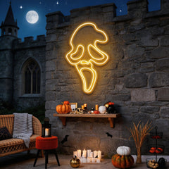 Scream Ghost Neon Sign