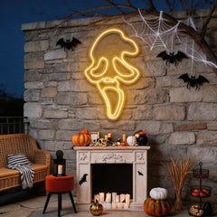 Scream Ghost Neon Sign