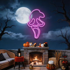 Scream Ghost Neon Sign