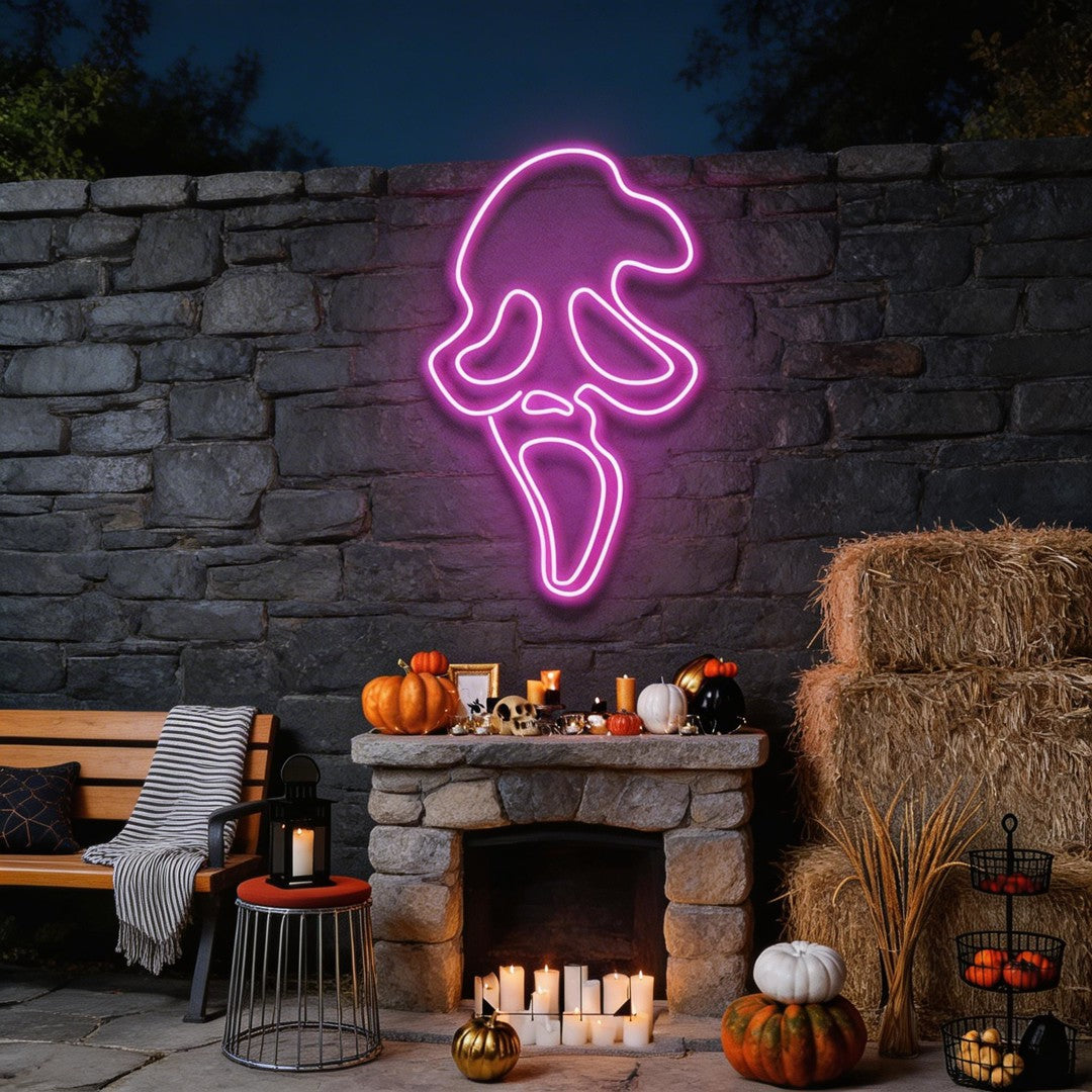 Scream Ghost Neon Sign