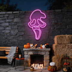 Scream Ghost Neon Sign