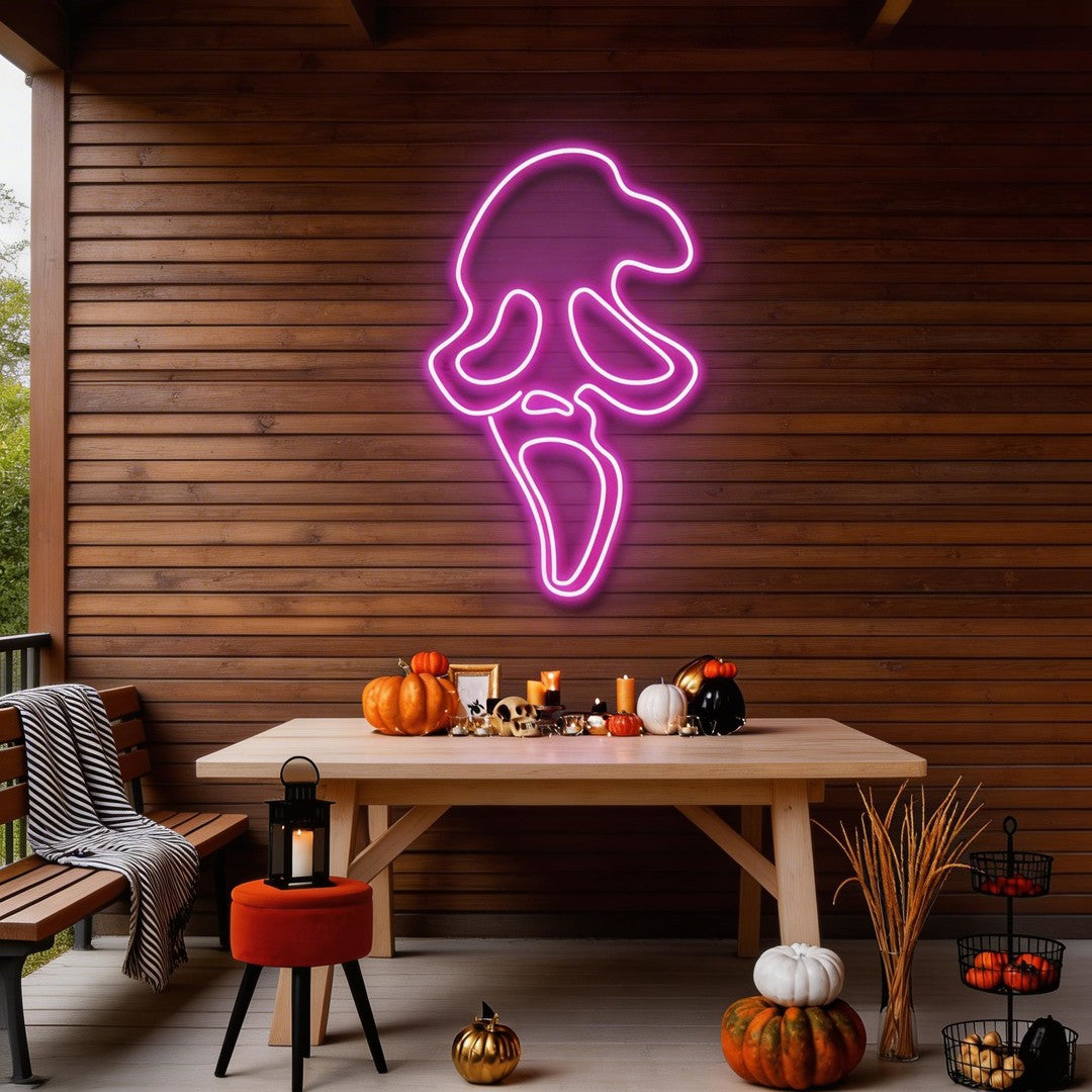 Scream Ghost Neon Sign