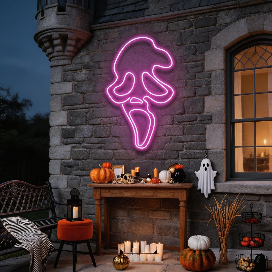 Scream Ghost Neon Sign