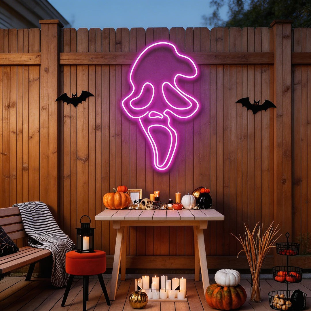 Scream Ghost Neon Sign