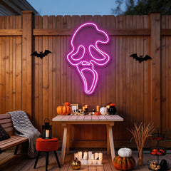 Scream Ghost Neon Sign