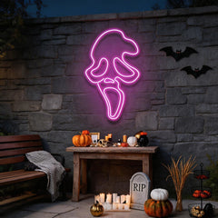Scream Ghost Neon Sign