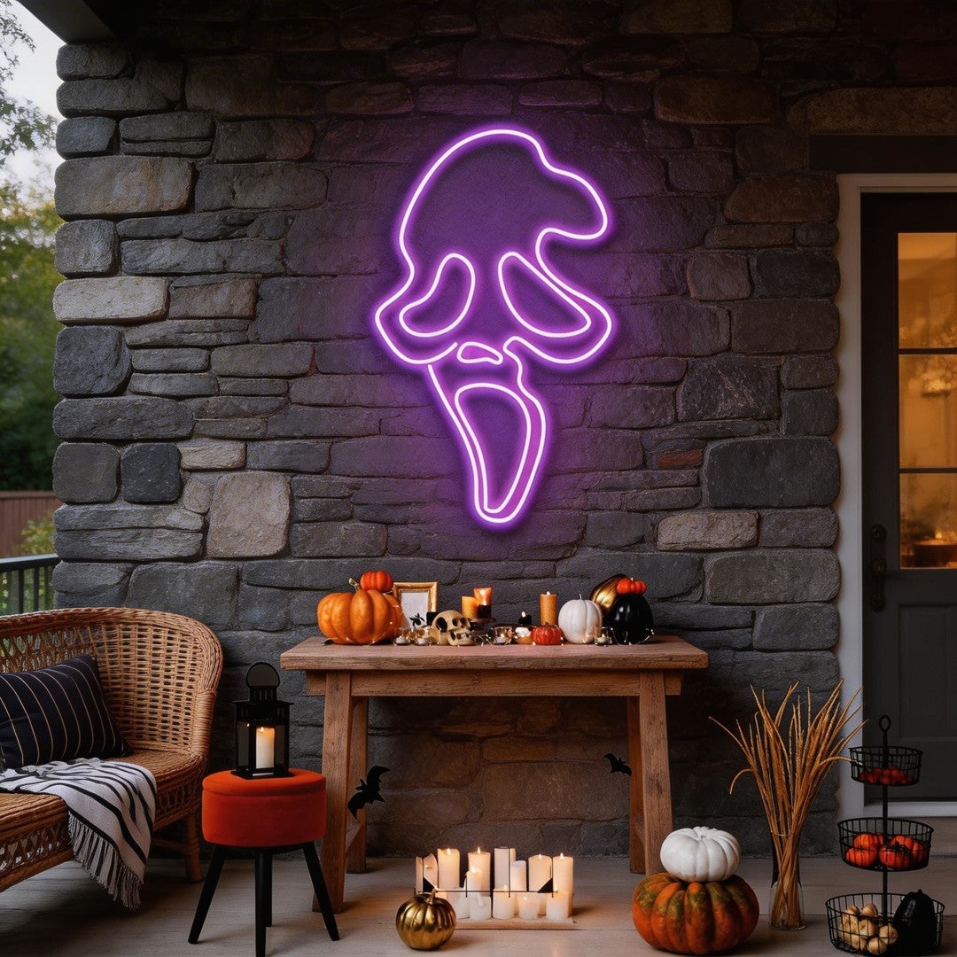 Scream Ghost Neon Sign