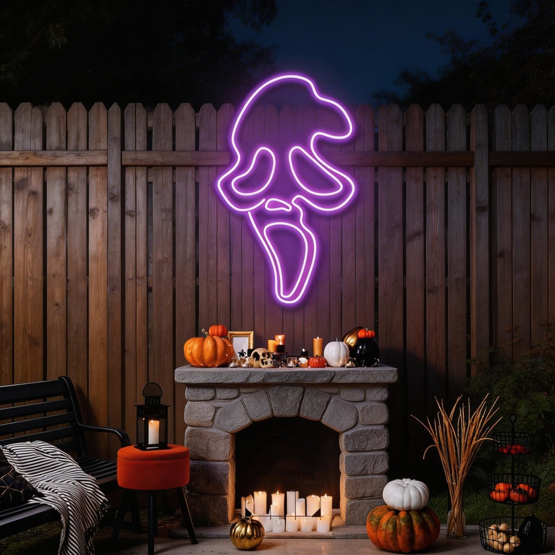 Scream Ghost Neon Sign