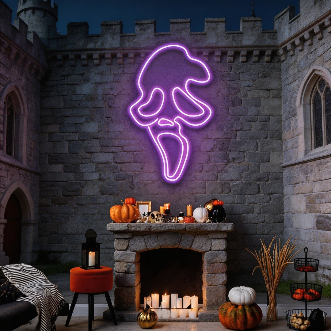 Scream Ghost Neon Sign