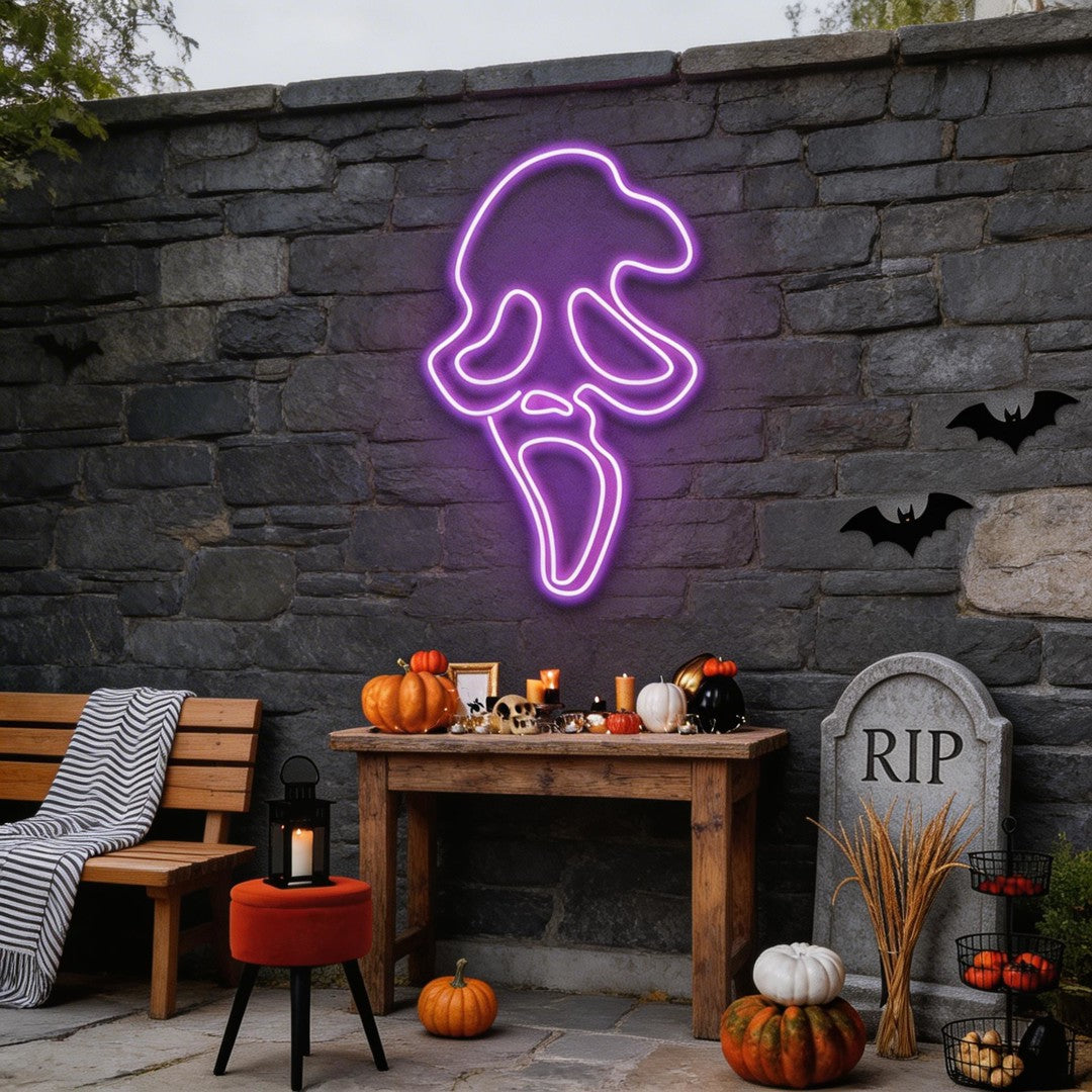 Scream Ghost Neon Sign