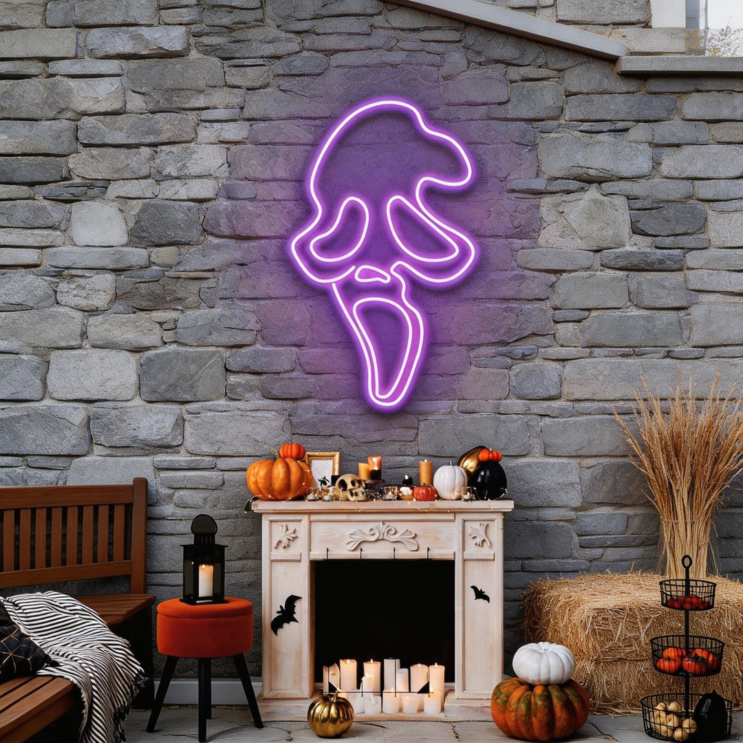 Scream Ghost Neon Sign