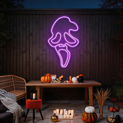 Scream Ghost Neon Sign