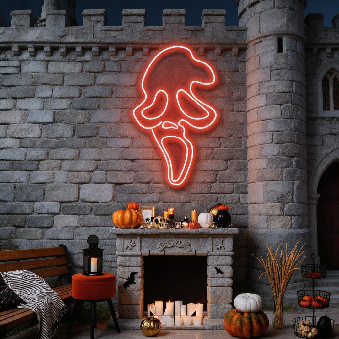 Scream Ghost Neon Sign