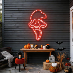 Scream Ghost Neon Sign