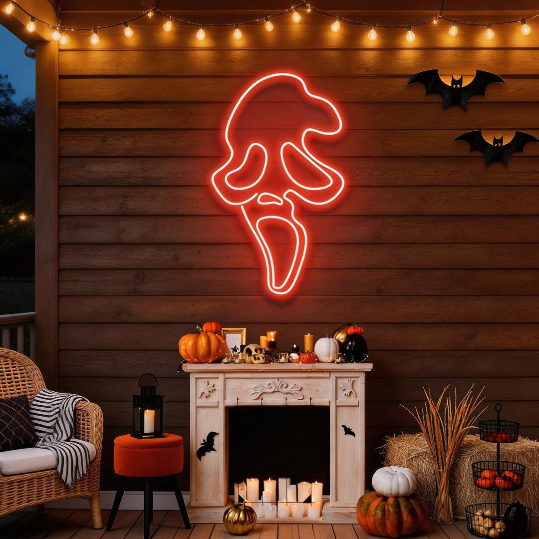 Scream Ghost Neon Sign
