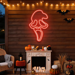 Scream Ghost Neon Sign