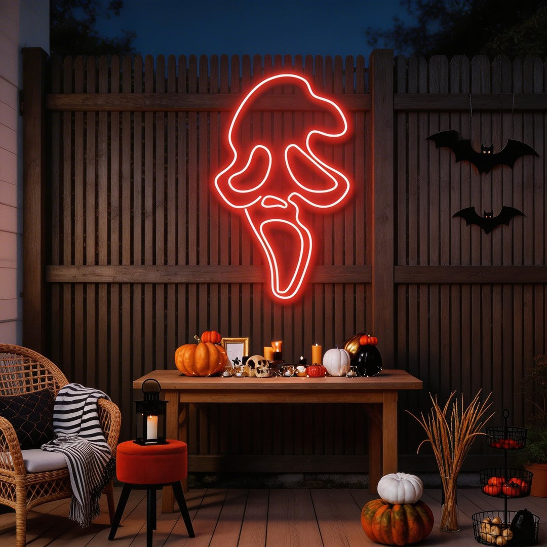 Scream Ghost Neon Sign