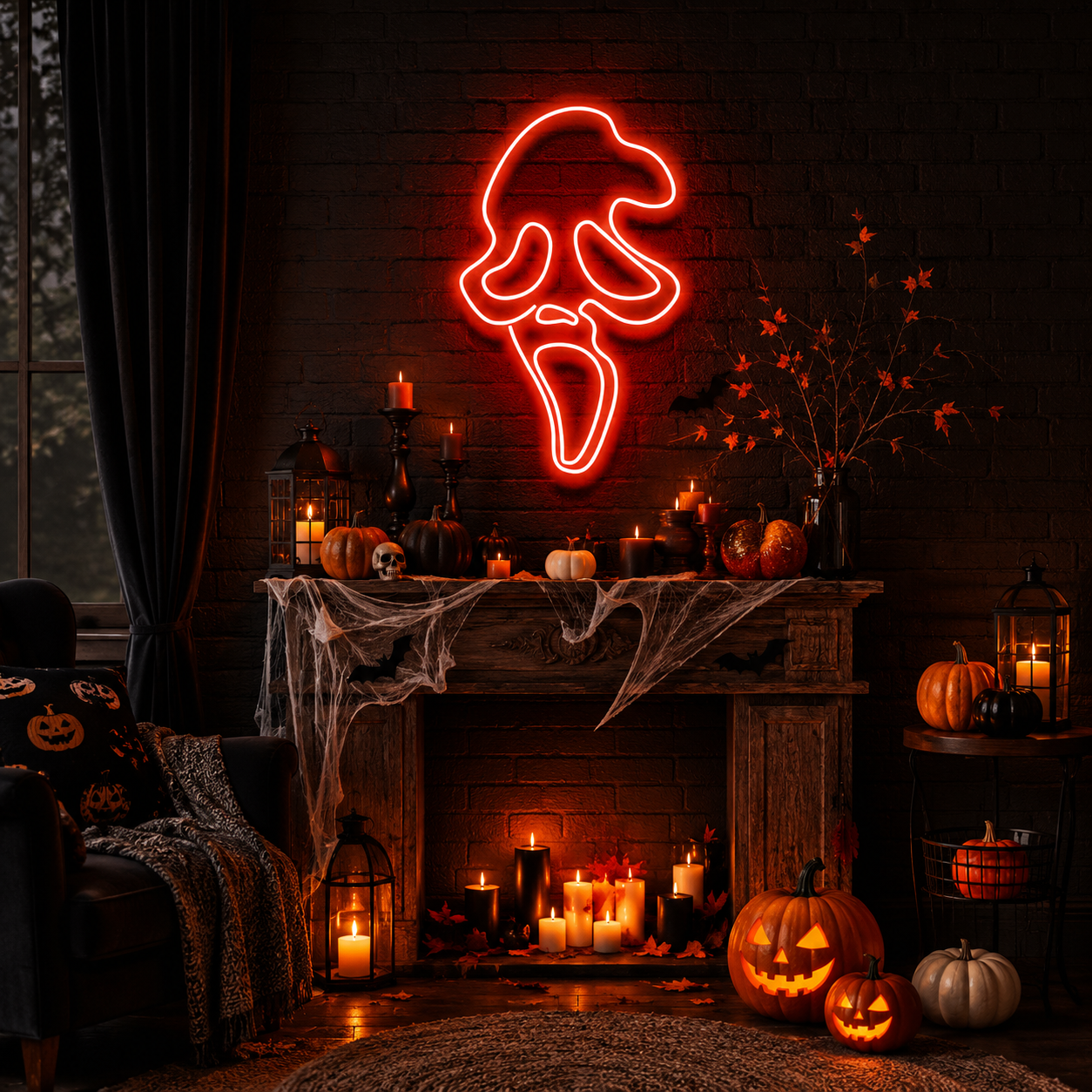Scream Ghost Neon Sign