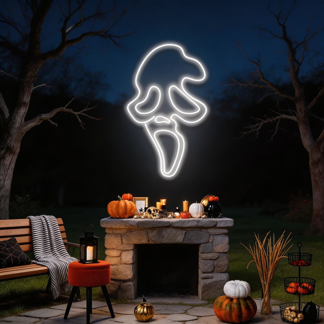 Scream Ghost Neon Sign