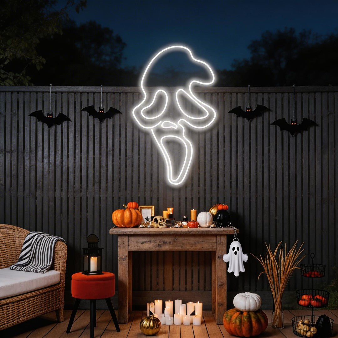 Scream Ghost Neon Sign