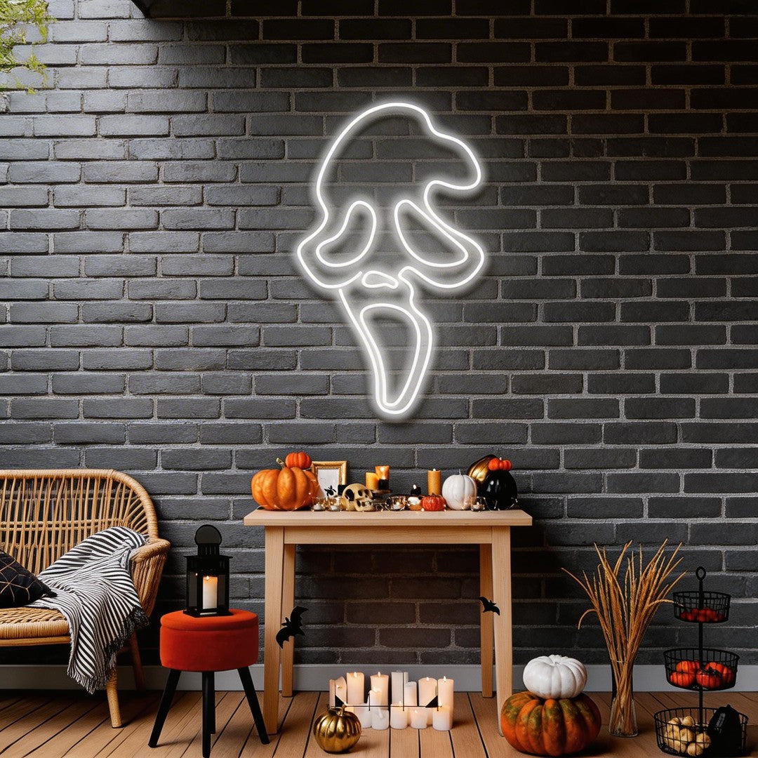 Scream Ghost Neon Sign