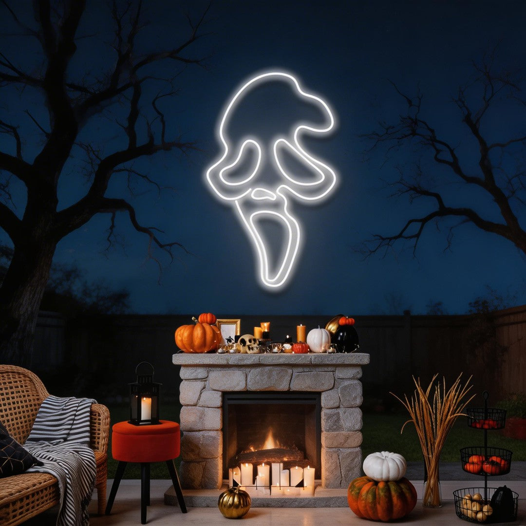 Scream Ghost Neon Sign