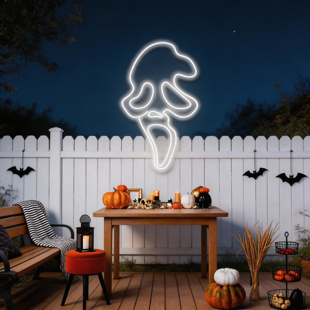 Scream Ghost Neon Sign