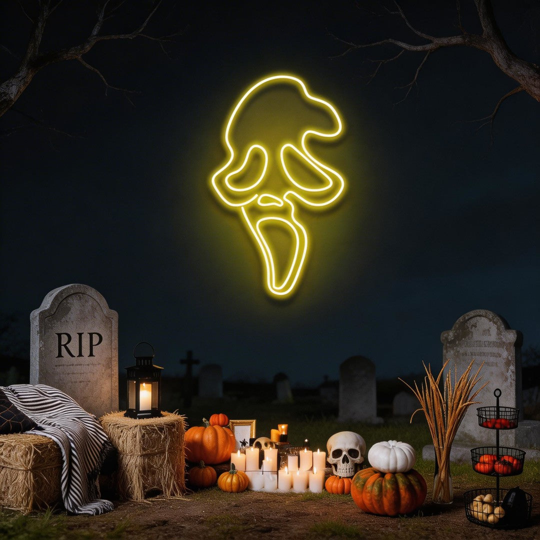 Scream Ghost Neon Sign