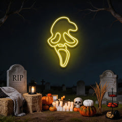 Scream Ghost Neon Sign