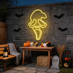 Scream Ghost Neon Sign