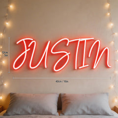 JUSTIN 20" SIGN