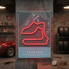 Sebring Florida F1 Circuit LED Neon Sign Light Pop Art