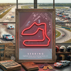 Sebring Florida F1 Circuit LED Neon Sign Light Pop Art