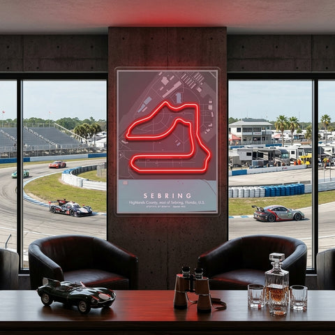 Sebring Florida F1 Circuit LED Neon Sign Light Pop Art