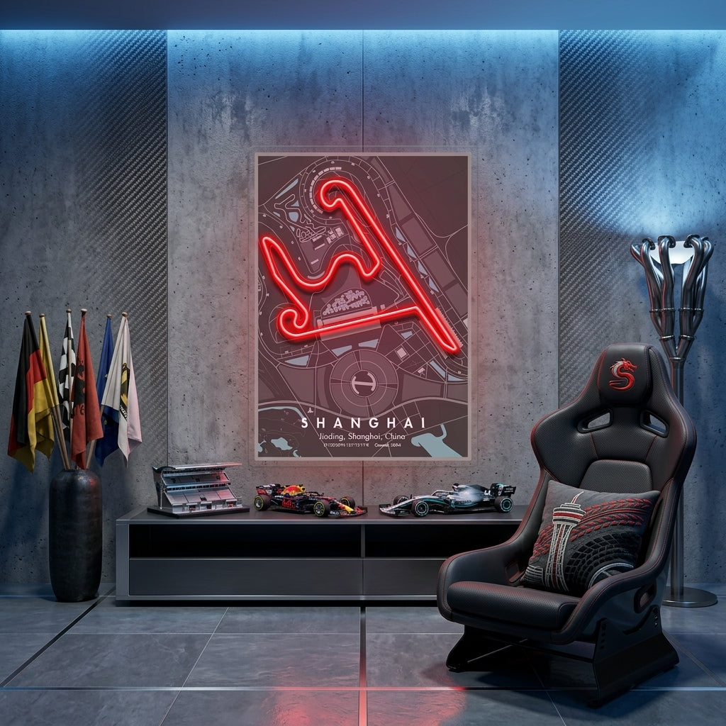 Shanghai F1 Circuit LED Neon Sign Light Pop Art