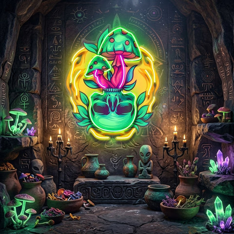 Shroom Spirit Bloom LED Neon Sign Light Pop Art